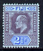 Fiji 1903 KE7 Crown CA 2.5d dull purple & blue on blue mounted mint SG 107