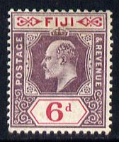 Fiji 1903 KE7 Crown CA 6d dull purple & carmine mounted mint SG 111