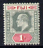 Fiji 1903 KE7 Crown CA 1s green & carmine mounted mint SG 112