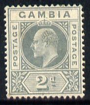 Gambia 1909 KE7 MCA 2d greyish-slate mounted mint SG 74