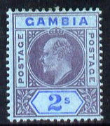 Gambia 1909 KE7 MCA 2s purple & blue on blue mounted mint SG 83