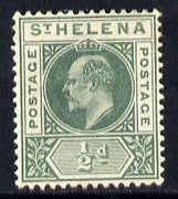 St Helena 1902 KE7 Key Plate 1/2d green mounted mint SG53