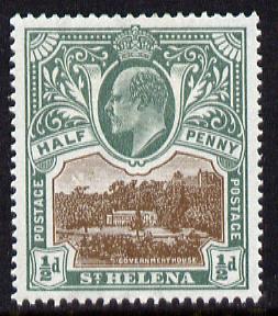 St Helena 1903 KE7 Pictorial 1/2d brown & grey-green mounted mint SG55