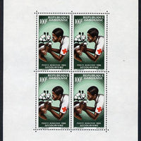 Gabon 1966 Red Cross perf m/sheet (4 x 100f) unmounted mint, SG MS252