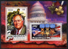 Chad 2012 Leaders of the Allies in Second World War - Franklin D Roosevelt (USA) perf sheetlet containing 2 values unmounted mint