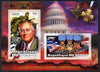 Chad 2012 Leaders of the Allies in Second World War - Franklin D Roosevelt (USA) imperf sheetlet containing 2 values unmounted mint