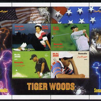 Somalia 2000 Tiger Woods perf sheetlet containing 4 values unmounted mint. Note this item is privately produced and is offered purely on its thematic appeal