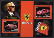 Chad 2012 Ferrari perf sheetlet containing 2 values unmounted mint