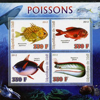 Mali 2012 Fauna - Fish perf sheetlet containing 4 values unmounted mint