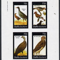 Staffa 1982 Birds #26 (Condor, Owl, etc) imperf,set of 4 values (10p to 75p) unmounted mint