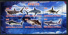 Chad 2013 Sharks perf sheetlet containing 6 values unmounted mint