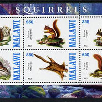 Malawi 2013 Squirrels perf sheetlet containing 6 values unmounted mint