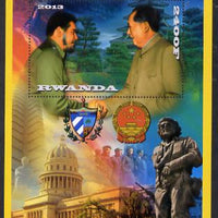 Rwanda 2013 Mao Tse-tung & Che Guevara perf deluxe sheet containing 1 value unmounted mint