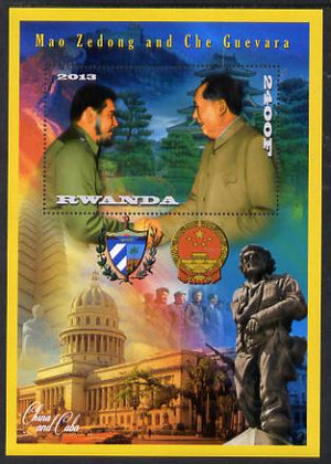 Rwanda 2013 Mao Tse-tung & Che Guevara perf deluxe sheet containing 1 value unmounted mint