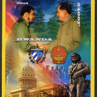 Rwanda 2013 Mao Tse-tung & Che Guevara imperf deluxe sheet containing 1 value unmounted mint