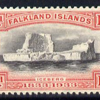 Falkland Islands 1933 Centenary 1d Iceberg mounted mint SG 128