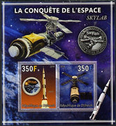 Djibouti 2013 Conquest of Space - Skylab perf sheetlet containing 2 values unmounted mint