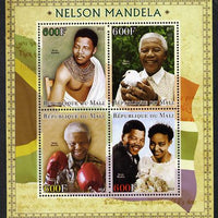 Mali 2013 Nelson Mandela #1 perf sheetlet containing four values unmounted mint