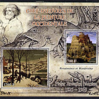 Ivory Coast 2013 Art Masterpieces from the Western World - Renaissance & Mannerism - Pieter Brueghel perf sheetlet containing 2 values unmounted mint