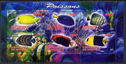 Djibouti 2013 Fish perf sheetlet containing 6 values cto used