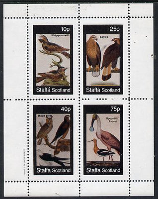 Staffa 1982 Birds #30 (Eagles, Owls etc) perf,set of 4 values (10p to 75p) unmounted mint