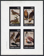 Staffa 1982 Birds #30 (Eagles, Owls etc) imperf,set of 4 values (10p to 75p) unmounted mint