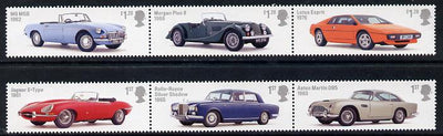 Great Britain 2013 British Auto Legends set of 6 (2 strips of 3) unmounted mint