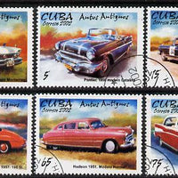 Cuba 2002 Cars set of 6 fine cto used SG 4653-58