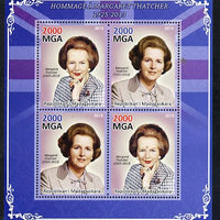 Madagascar 2013 Tribute to Margaret Thatcher perf sheetlet containing 4 values unmounted mint