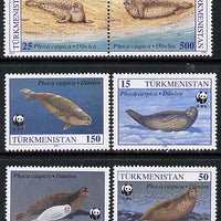 Turkmenistan 1993 WWF Caspian Seals set of 6 unmounted mint