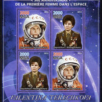 Madagascar 2013 50th Anniversary of First Woman in Space perf sheetlet containing 4 values unmounted mint