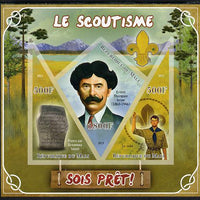 Mali 2013 Scouting imperf sheetlet containing 2 triangular & one diamond shaped values unmounted mint