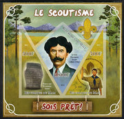 Mali 2013 Scouting imperf sheetlet containing 2 triangular & one diamond shaped values unmounted mint