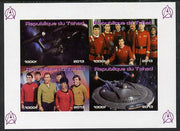 Chad 2013 Star Trek #4 imperf sheetlet containing 4 vals unmounted mint. Note this item is privately produced and is offered purely on its thematic appeal.