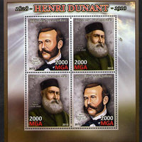 Madagascar 2013 Henry Dunant perf sheetlet containing 4 values unmounted mint