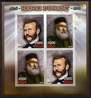 Madagascar 2013 Henry Dunant imperf sheetlet containing 4 values unmounted mint