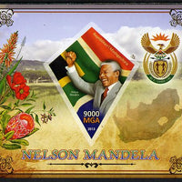 Madagascar 2013 Nelson Mandela imperf deluxe sheet containing one diamond shaped value unmounted mint