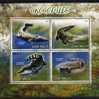 Madagascar 2014 Crocodiles perf sheetlet containing 4 values unmounted mint