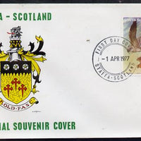 Staffa 1977 Montagu's Harrier perf 7.5p on Official unaddressed cover with first day cancel