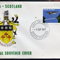 Staffa 1977 Spirit of St Louis £1 (from Lindbergh's Flight Anniversary set) on cover with first day cancel