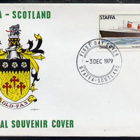 Staffa 1979 Liners & Flags - The United States 45p perf on cover with first day cancel