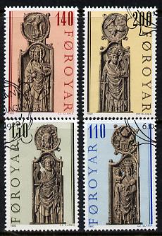 Faroe Islands 1980 Church Pews set of 4 cto used, SG 54-57 (Mi 55-58)