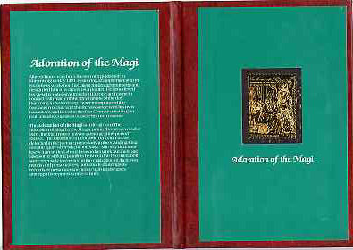 Staffa 1985 Christmas £15 value (Adoration by Durer) in 22 carat gold foil in special presentation folder