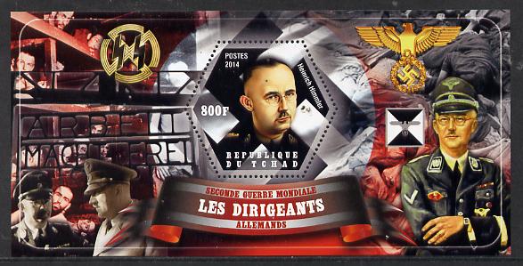 Chad 2014 Leaders in WW2 - Germany - Heinrich Himmler perf s/sheet containing one hexagonal shaped value unmounted mint