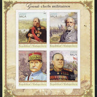 Madagascar 2014 Great Military Leaders imperf sheetlet containing 4 values unmounted mint