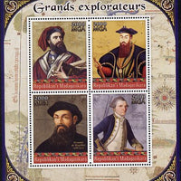 Madagascar 2014 Great Explorers perf sheetlet containing 4 values unmounted mint