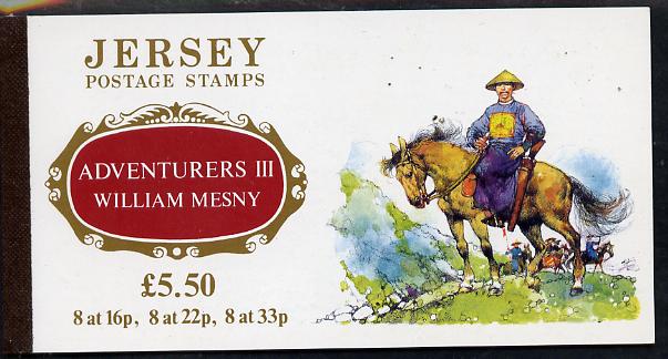 Jersey 1992 Adventurers - William Mesny £5.50 prestige booklet complete, SG B44