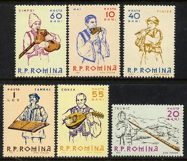 Rumania 1961 Musicians set of 6 unmounted mint, SG 2876-81, Mi 1997-2002*