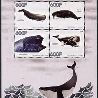 Congo 2014 Whales perf sheetlet containing 4 values unmounted mint