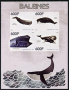 Congo 2014 Whales imperf sheetlet containing 4 values unmounted mint